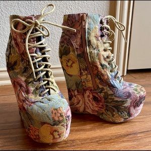 Jeffrey Campbell Havana Floral Platform Booties